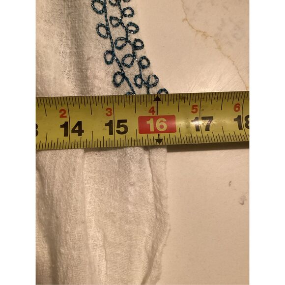 Solitaire Ravi Knosla Sleeveless Embroidered Top Tunic Sz S - Picture 8 of 9